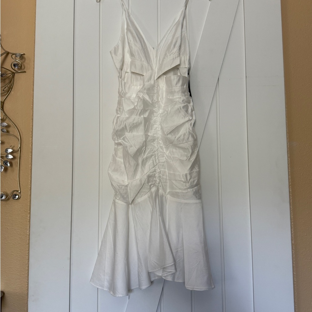 DO+BE Elegant Asymmetrical Cream Dress